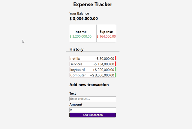 Expense tracker